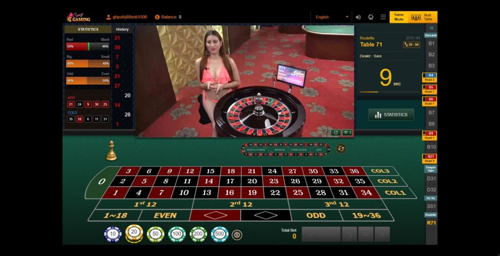 SEXY GAMING ROULETTE