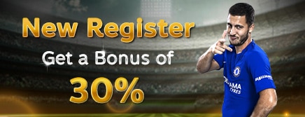 New Register Get a Bonus of 30%
